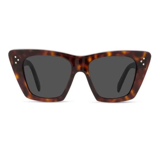 CELINE Cat Eye Sunglasses CL40187I Dark Havana Brown - Picture 2 of 10